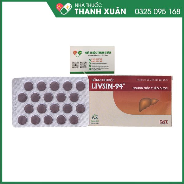 Bổ gan tiêu độc Livsin-94 điều trị viêm gan cấp và mãn tính